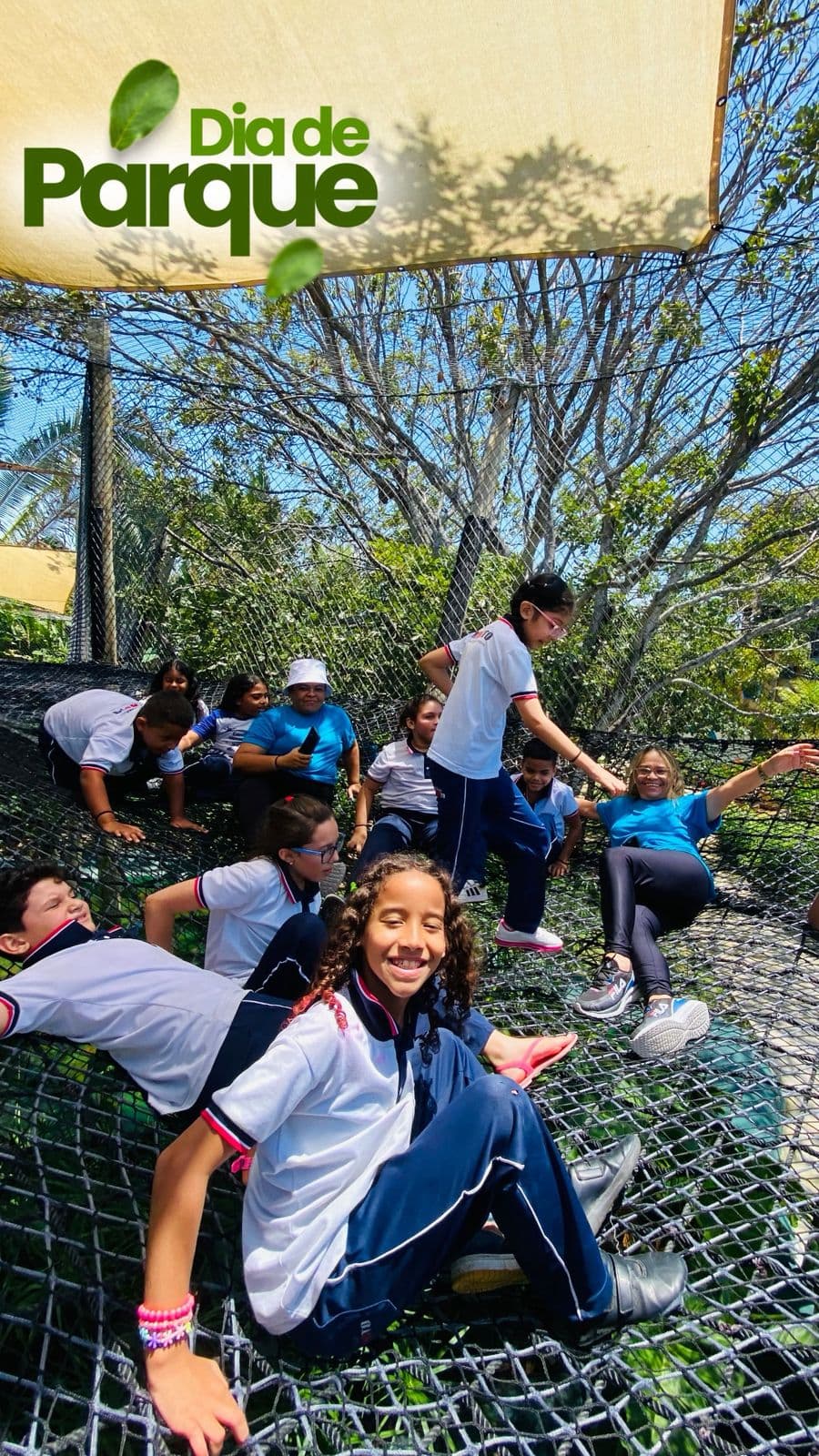 Alunos do Colégio Impacto em passeio no Dia de Parque